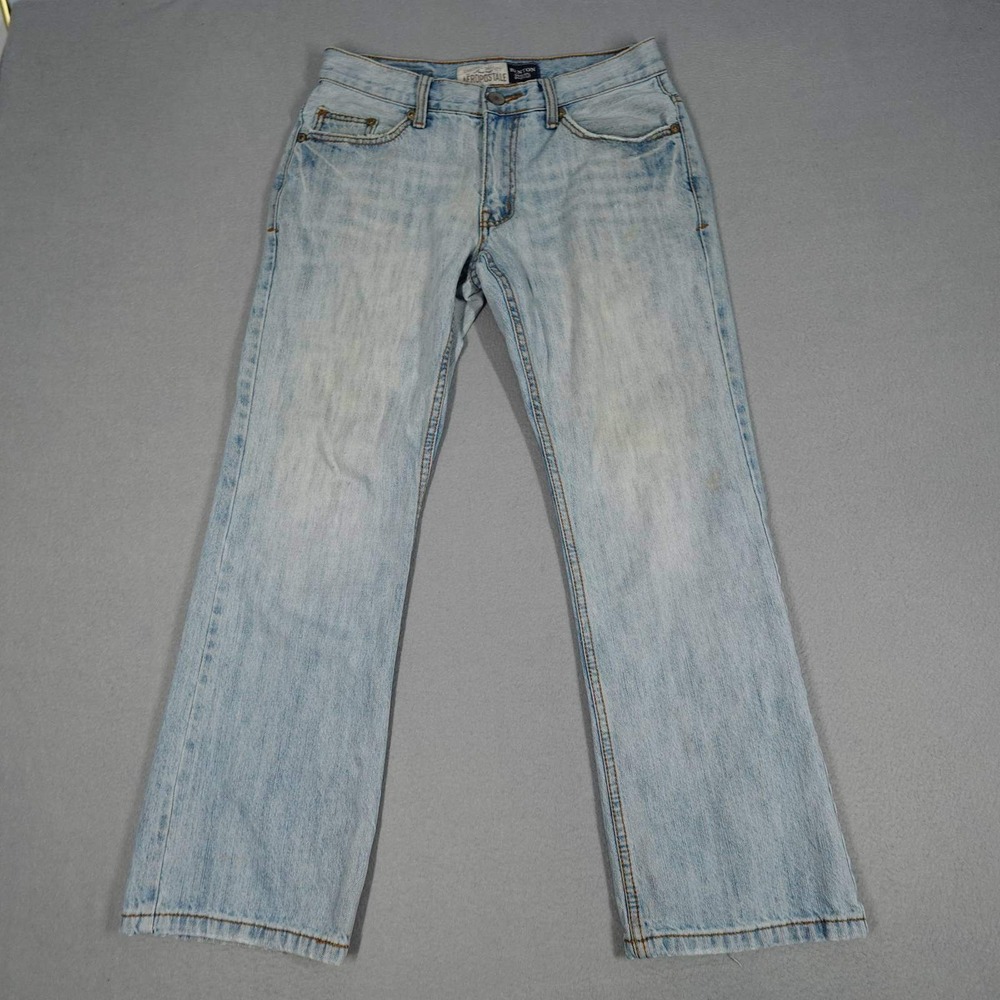 Aeropostale Jeans Mens 29x30 Blue Benton Original Bootcut Light Wash Denim